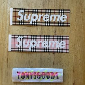 Supreme Burberry stickers